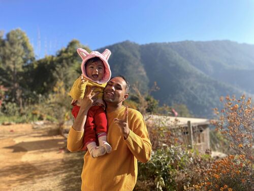 Prem with Daughter